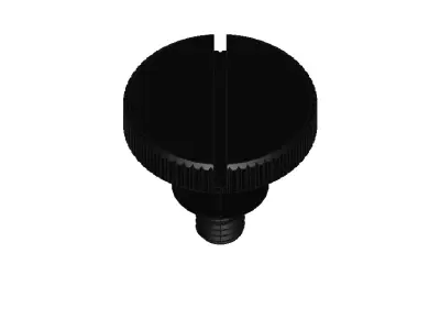 DIN 465 M6x8 Slotted Knurled Thumb Screw 3D model