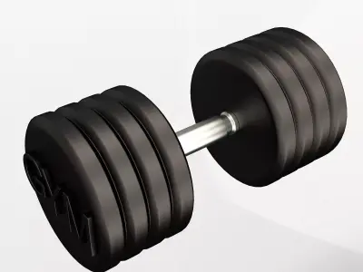 Classic Dumbbell 3D Model Strength Training Prop 03 Free 3D print model