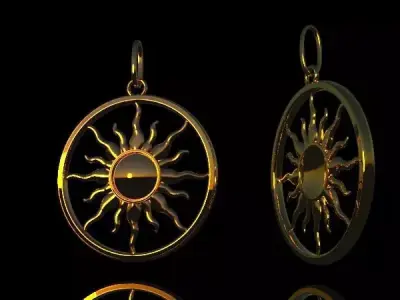 Sun pendant 3D print model