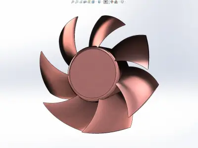 PC fan solidworks 3D model