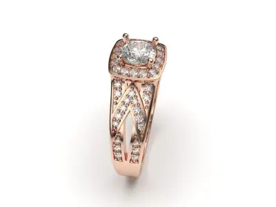 solitaire with ring sizes  8 part S20 3D print model
