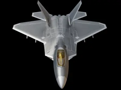 Lockheed Martin F-22 Raptor Low-poly 3D model