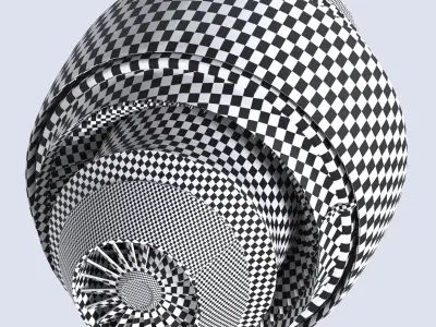 3D model of sci fi jet engine with light 3dsmax Low-poly 3D model