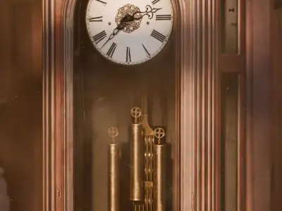 Grandfather Clock Low-poly 3D model