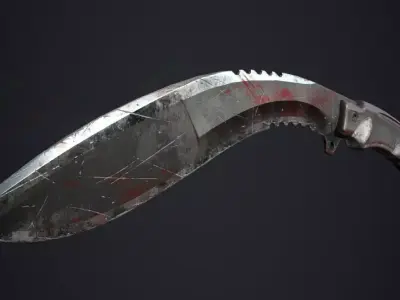 Kukri Knife Low-poly 3D model purchase