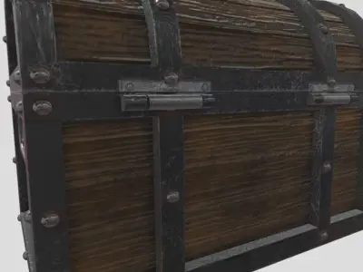 Medieval Low Poly Chest Free 3D model