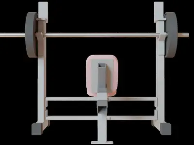 Gym machine equipment Smith machine and Incline bench 3D model