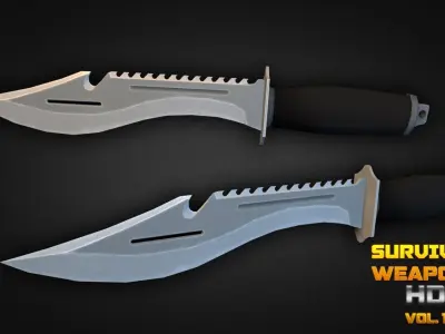 Survival Weapons HD Vol 1 Low-poly 3D model