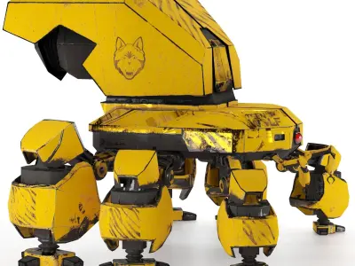 Old Robot  Low-poly 3D model