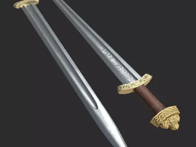 High Quality Viking Sword Free 3D model