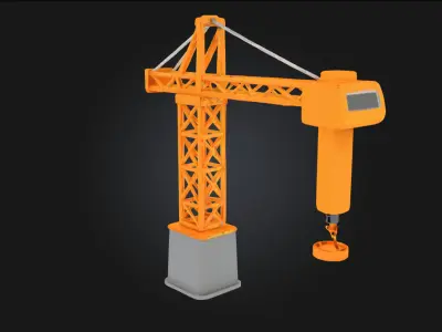 Tower Crane Model Engineering Marvel for Construction  3D model