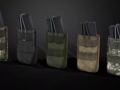 Magazine pouch 01 Low-poly 3D model
