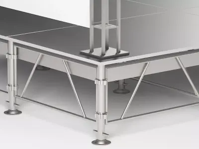 Aluminum Plywood Stage Platform Low-poly 3D model