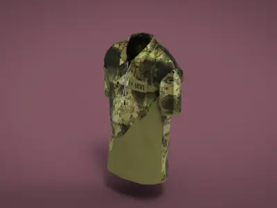 Military Outfit - T-shirt Low-poly 3D model 53