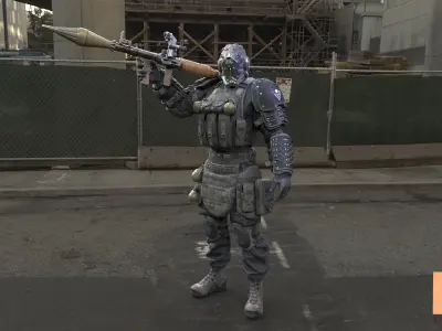 Soldier Future 03 Low-poly 3D model