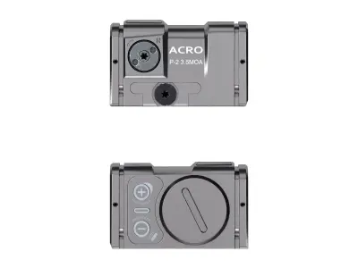 ACRO P-2 3 5 MOA - Red Dot Reflex Sight Low-poly 3D model