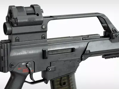 HK G36 Tactical Low-poly 3D model