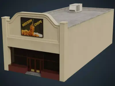 Building 12 Low-poly 3D model purchase