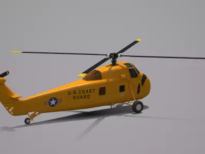 Sikorsky H-34 US Coast Guard 3D model