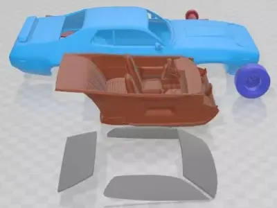 Plymout Road Runner GTX 1971 Printable Car  3D print model