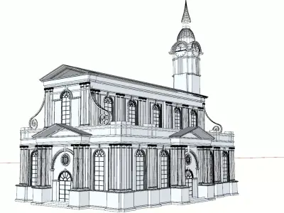 temple model sketchup model only 3D model
