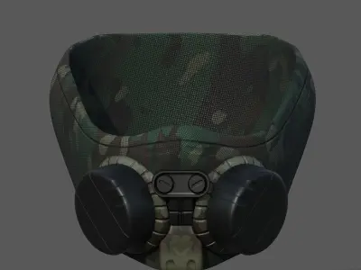 Gas mask helmet scifi fantasy armor hats military Low-poly  Low-poly 3D model purchase