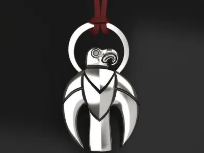 Scythian golden eagle  ring and pendant  3D print model