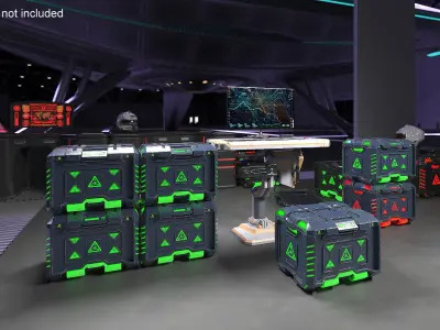 Sci-Fi Container 3D model get