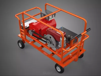 LARGE SCALE MOBILE POWERBANK EMERGENCY DIESEL GENERATOR GENSET 3D model