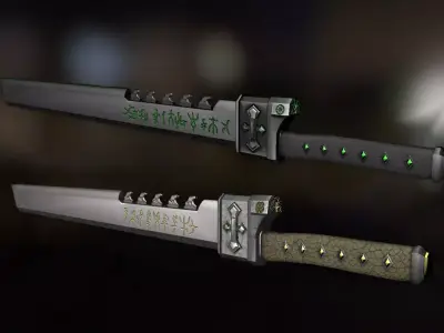 Weapon Sword Blade Gameready Free low-poly 3D model