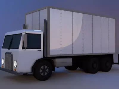 Low Poly Box Truck Low-poly 3D model by siebel3d
