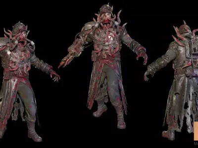 Dystopia Mutant Low-poly 3D model