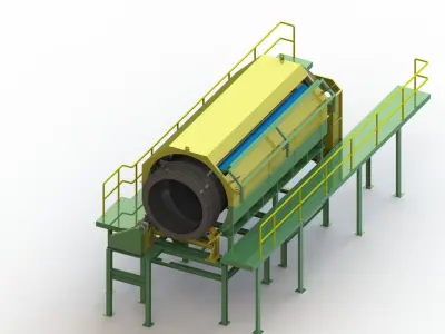 HEAVY DUTY TROMMEL SCREEN 3D model