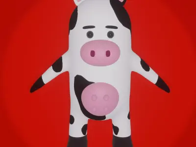 Cartoon Cow 3D model get