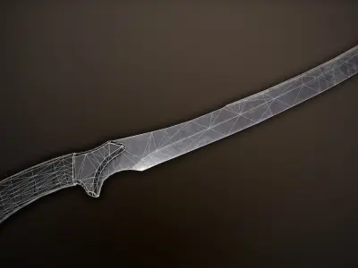 Post-Apocalyptic Longknife 1 Low-poly 3D model