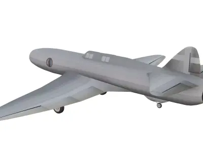 Caproni Campini N1 Low-poly 3D model