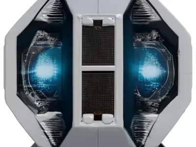 Futuristic Holographic Projector Damaged 3D model