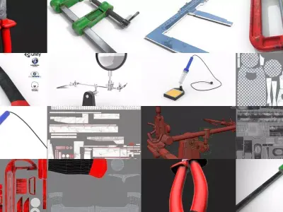 Construction and radio tools  3D Model Pack