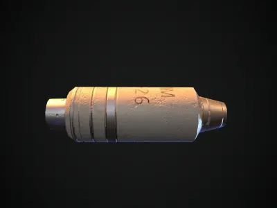 Grenade launcher Low-poly 3D model