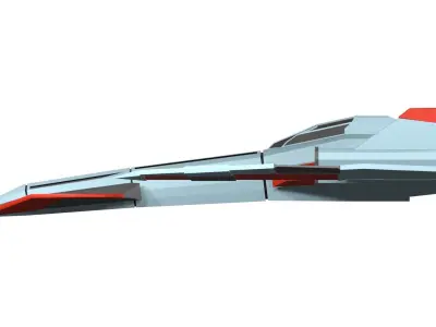 Low-poly spaceship Low-poly 3D model