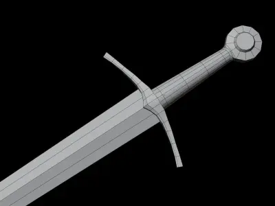 Medieval Sword Free low-poly 3D model