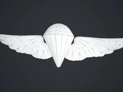 Navy Parachutist Badge Low-poly 3D model