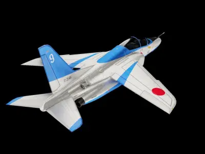 Kawasaki T-4 Low-poly 3D model