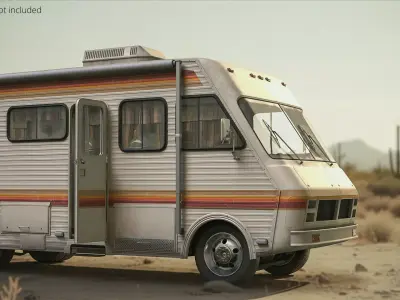 Breaking Bad RV Fleetwood Bounder 1986 Rigged for Maya 3D model