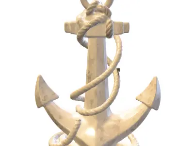 rusty anchor game reader Low-poly 3D model
