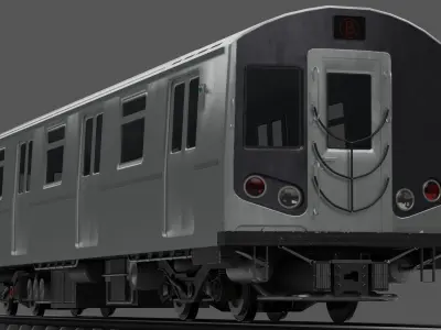 newyork subway train Low-poly 3D model