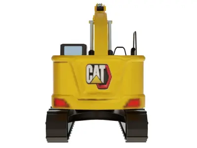 Excavator CAT 320 Lowpoly Low-poly 3D model
