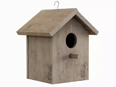 Birdhouse Set Low-poly 3D model