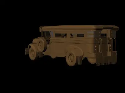 Jeepney school bus 3D model