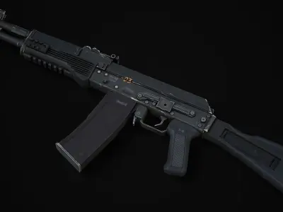 Ak-102 Assault Rifle - Low Poly Game Ready Low-poly 3D model